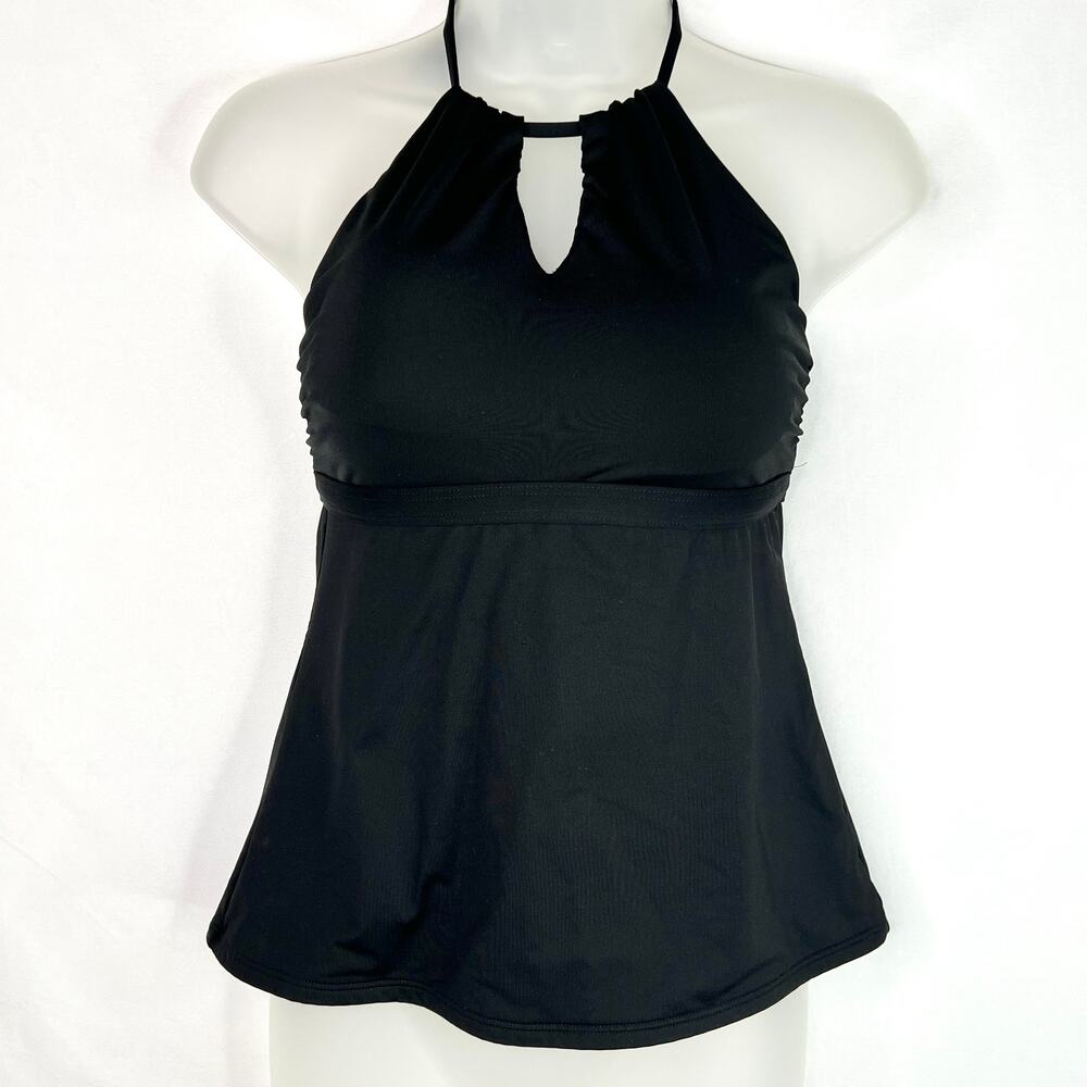 Athleta Black Halter Tankini Top Small
